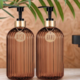 Dispensador de Jabón Premium Ámbar – Elegancia en tu Cocina o Baño