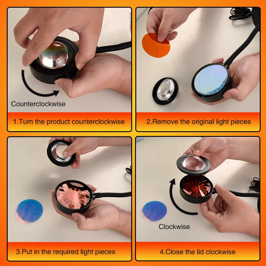 Lámpara de Atardecer LED Proyectora - Ambiente Relax