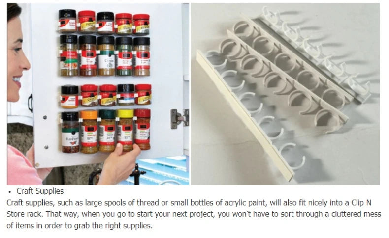 Organizador de Especias de Pared Sin Taladro – Adhesivo para Armarios y Azulejos de Cocina | CSEI