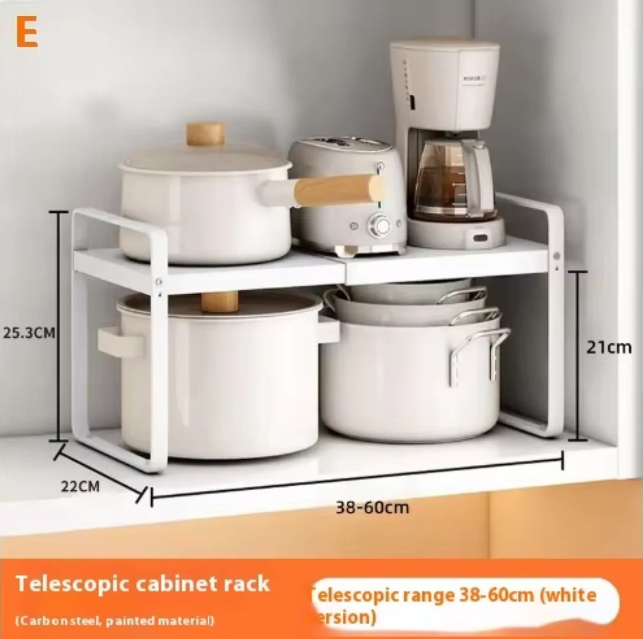 Estantería Metálica Extensible – Máximo Espacio en tu Cocina