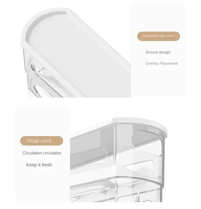 Organizador de Huevos para Frigorífico – Dispensador Automático con Doble Bandeja | CSEI