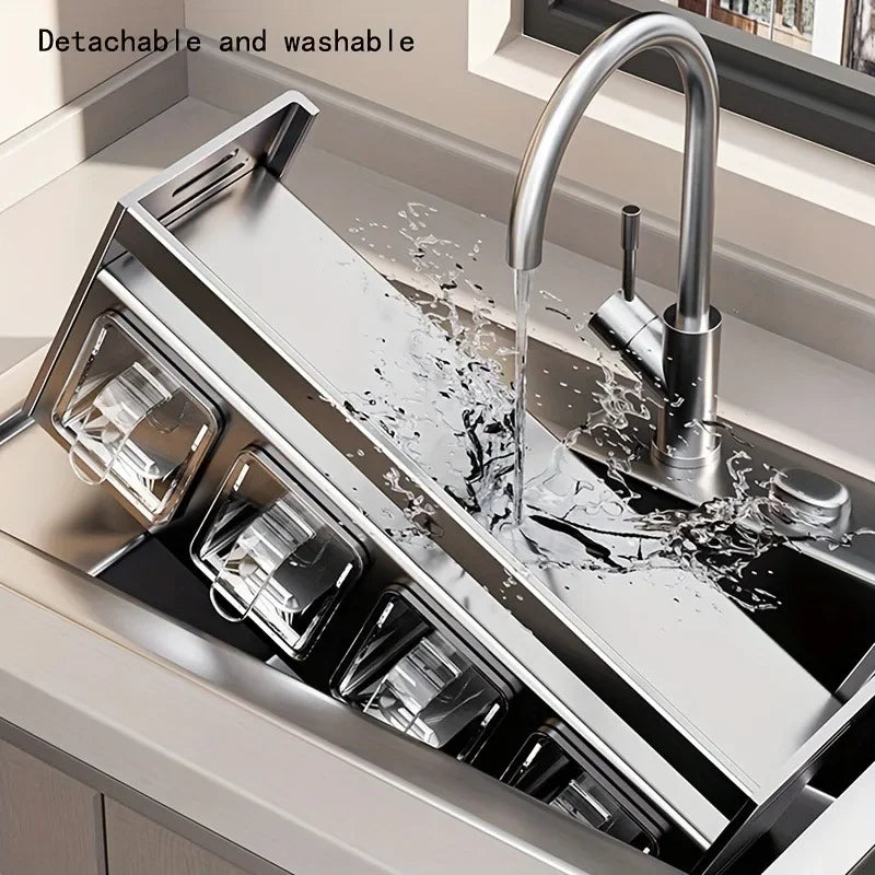 Especiero de Pared en Acero Inoxidable con Botes Incluidos – Organizador de Cocina Moderno | CSEI