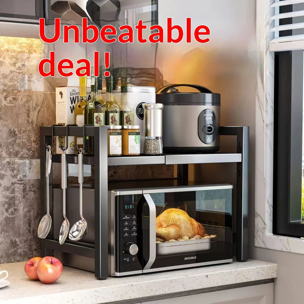 Estantería Telescópica Ajustable para Cocina – Organizador de Encimera para Microondas y Electrodomésticos | CSEI