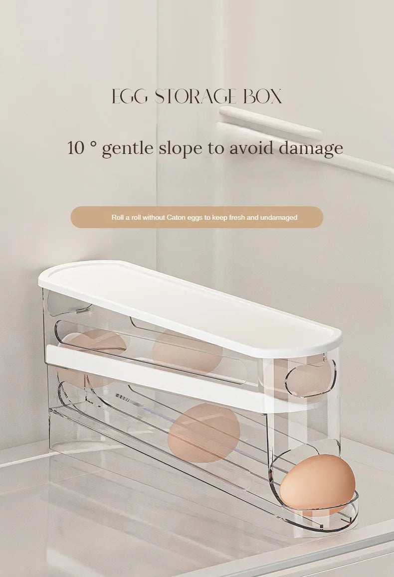 Organizador de Huevos para Frigorífico – Dispensador Automático con Doble Bandeja | CSEI