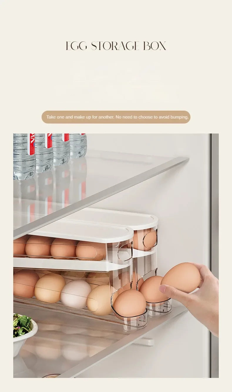 Organizador de Huevos para Frigorífico – Dispensador Automático con Doble Bandeja | CSEI