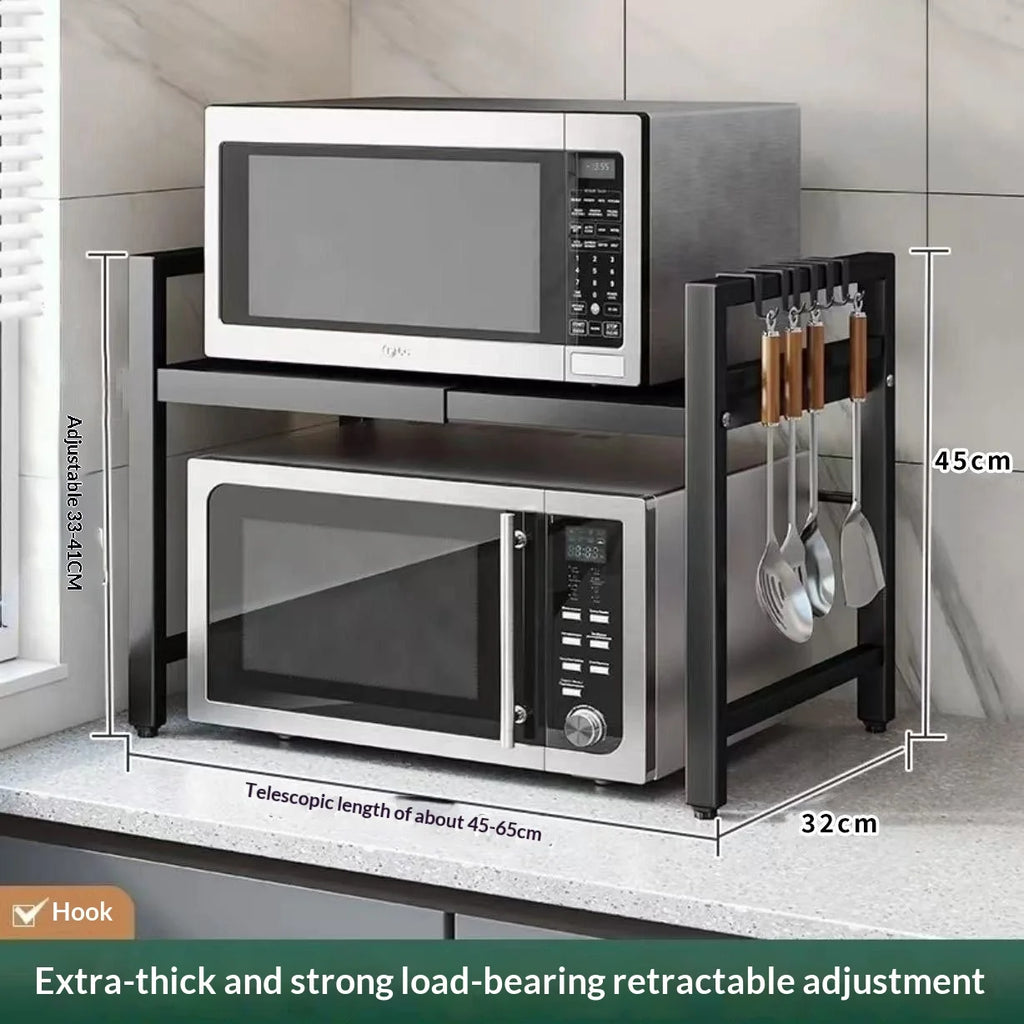 Estantería Telescópica Ajustable para Cocina – Organizador de Encimera para Microondas y Electrodomésticos | CSEI