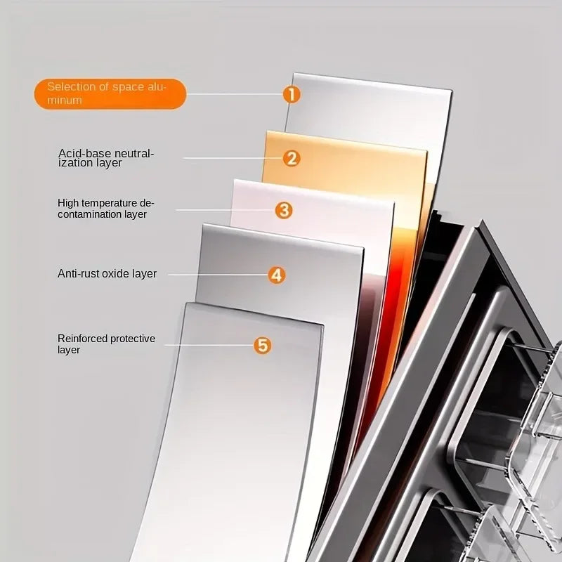 Especiero de Pared en Acero Inoxidable con Botes Incluidos – Organizador de Cocina Moderno | CSEI