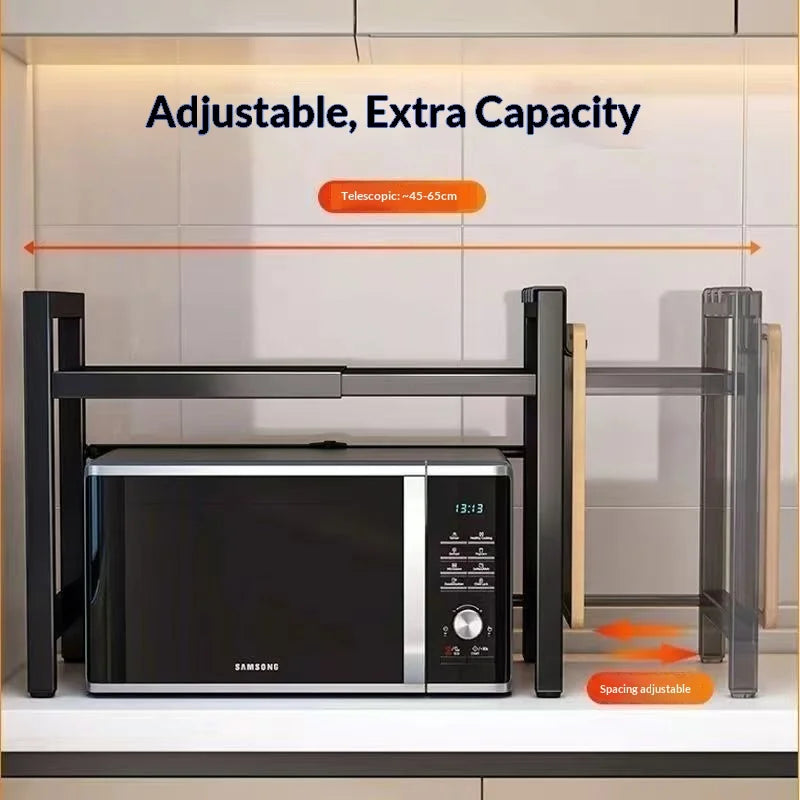 Estantería Telescópica Ajustable para Cocina – Organizador de Encimera para Microondas y Electrodomésticos | CSEI