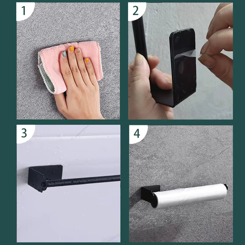 Portarrollos de Cocina Sin Taladro - Soporte de Pared para Papel